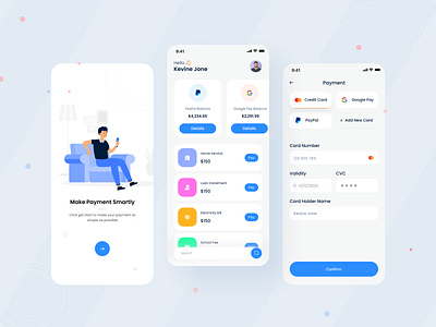 Payment Mobile App card character clean ecommerce illustration list minimal minimal app mobile app onboarding pay payment payment app paypal product design shipping tab typography ui design ux design