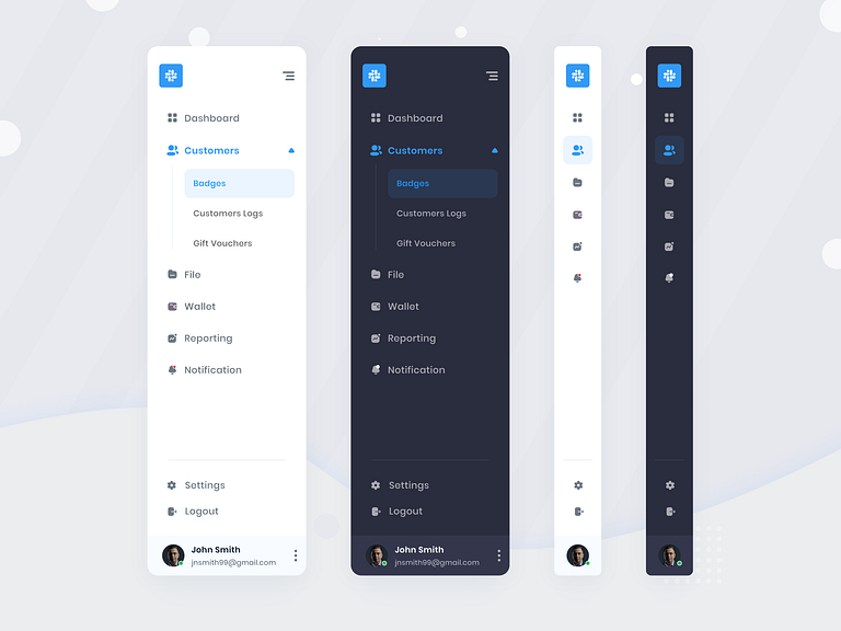 Left Navigation Menu Design by Sagor Shopon 🔥 on Dribbble