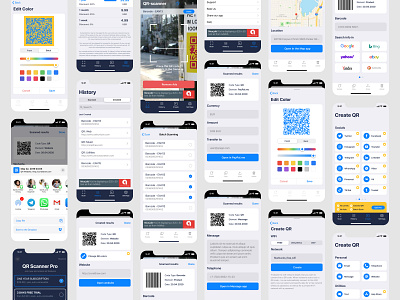 QR scanner ios app & Barcode scanner ios app design barcode ios app ios app design mobile app mobile app design mobile design mobile ui qr qr app qr app design qr code qr code qrcode ui ui ux ui design uidesign uiux ux ui ux design