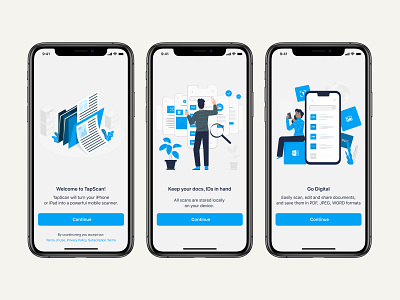 iOS PDF Scanner app explainer Design