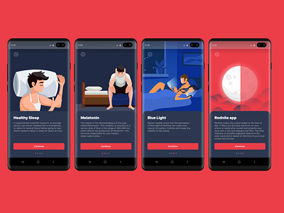 Blue Light Filter App Rednite Explainer Android Design android app android app design android app development company android apps app design blue light filter bluelight bluelight blocker figma design illustration mobile mobile app mobile app design mobile apps mobile design mobile ui rednite rednite app