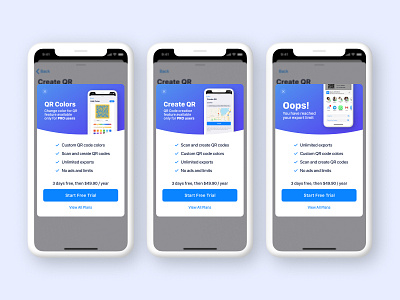 QR Scanner iOS App Banners Design app design figma figma design ios app ios app design ios application ios apps ios design mobile ui qr qr app qr code qr code qr code app qr scanner qr scanner app qrcode