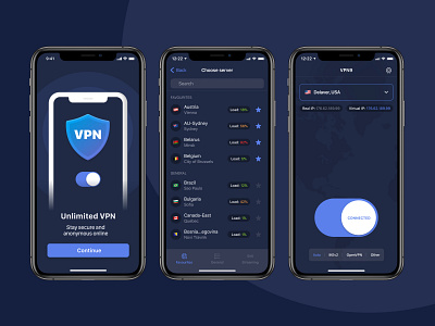 VPN9 iOS app Design