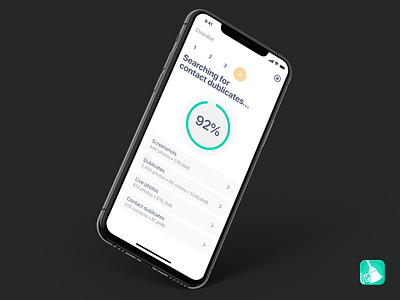 CleanBot iOS app interface design