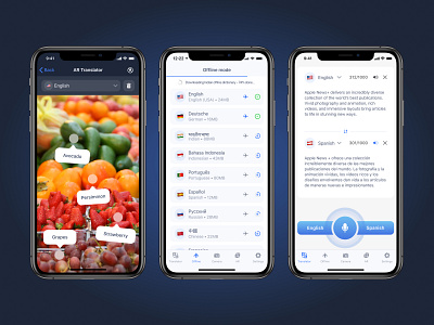 AR Translator iOS app design