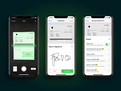 PDF Scanner and Signer ios app design update