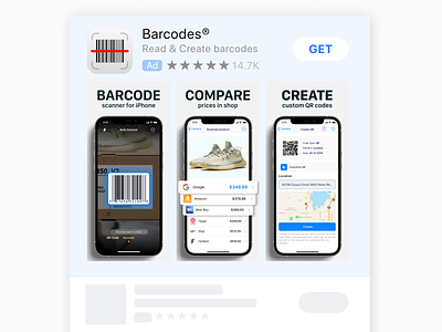 App Store Ads Splashes Design for Barcode Reader app
