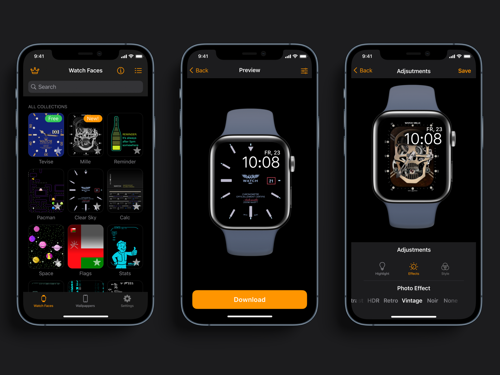 Watch Faces iOS app by vr028 on Dribbble