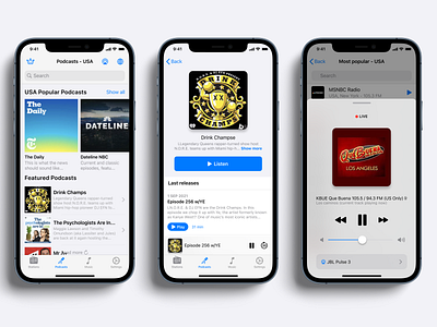 Radio & Podcasts iOS app