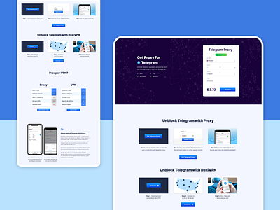 Proxy Service Landing Page Design