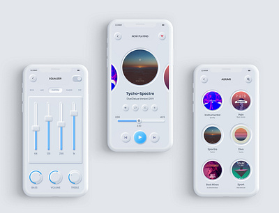 Music Player: Neumorphism UI design ui visual design visuals