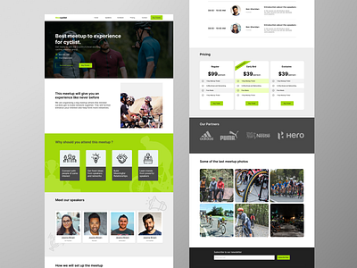 Landing Page - Cyclist meetup