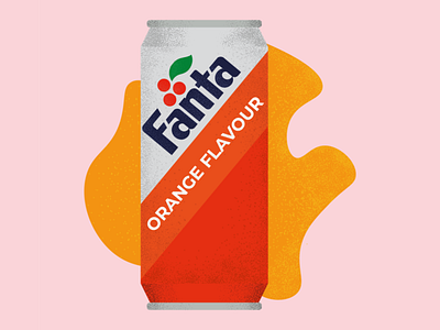 Fanta can design fantasy grain ilustration ilustrator soda vector vintage