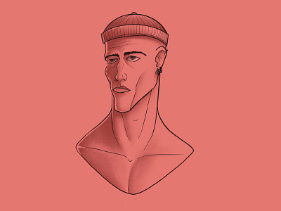 Man 2020 berlin cartoon character character character design earrings guy hat illustration illustration art illustration digital male male character man masculine pink procreate procreateart shading sketching