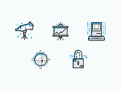 Icon Set for ZenMate's About Us Page flat globe glyphs iconset internet macintosh padlock privacy security telescope vpn zenmate