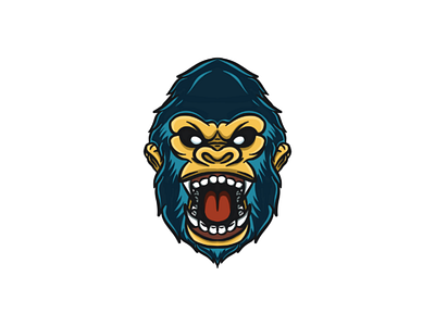 Gorilla Vector vector drawing handdrawing logo