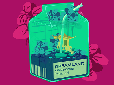 Acid dreamland advertising art artwork. brand branding business cartoon character clean color colorful concept design digital drawing graphic design illustration lettering photoshop scene