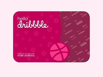 Hello Dribbble! balls beginner design hello hello dribbble hello world hellodribbble paper pink typography wrapper