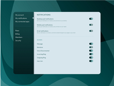 Daily UI 007 Settings page