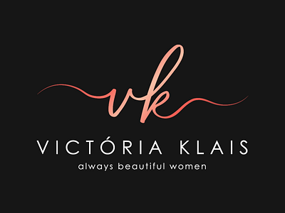 Victória Klais logo cinza logo logo design rosa roupas