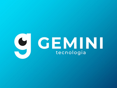 Gemini tecnologia azul graphicdesign logo olho tecnologia