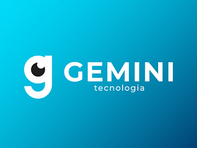 Gemini tecnologia azul graphicdesign logo olho tecnologia