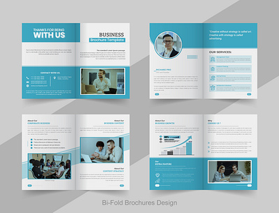 Bi Fold Brochure Design banner bi fold brochure branding brochure brochures business flyer clean corporate corporate business card graphic menu minimal print design