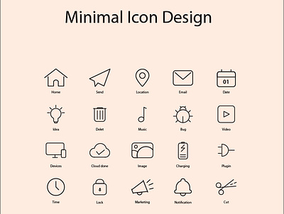 minimal icon design custom icon icon icon artwork icon set iconography minimal icon