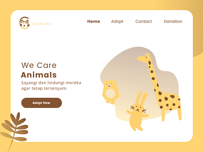 Animals web landing page