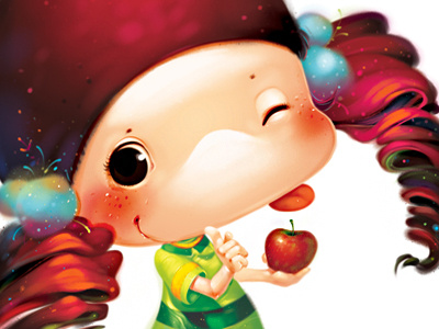 Apple Cute apple children books illustration xnhan00