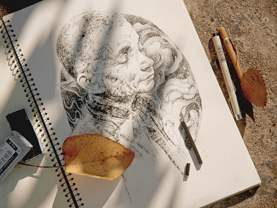 Monk art artwork drawing pencildrawing portrait portraitart sketch work xnhan00