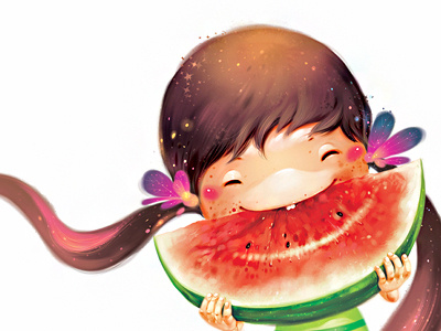 Watermelon childrens illustration