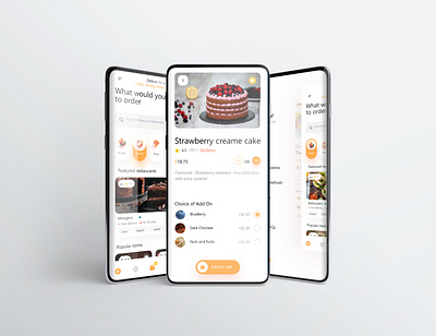 Fast Food Delivery App UI branding cake clean ui colorpalette dailyui dailyuichallenge delivery food food and drink food delivery foodapp foody graphic mockup restaurant resturantapp ui uiux ux