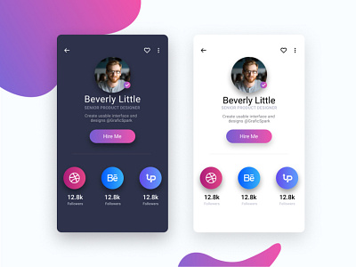 User profile dailyui ui