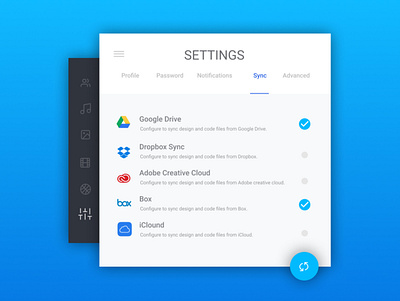 Settings page dailyui ui