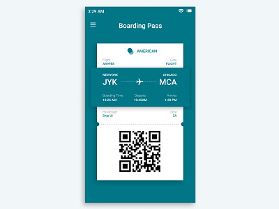 Boarding Pass dailyui uidesigns