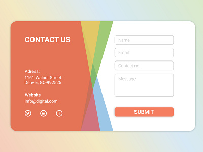 Contact Us dailyui uidesigns uiuxdesign