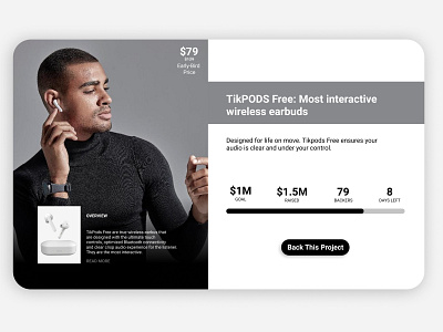 Crowdfunding dailyui uidesigns uiuxdesign