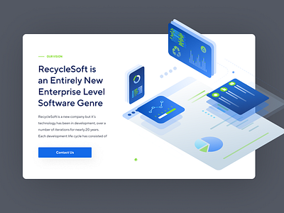 RecycleSoft figma icon illustraion software ui uidesign webdesign website website design