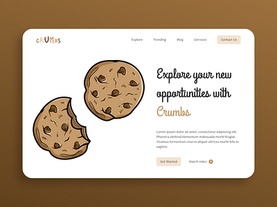Crumbs branding design figma illustration logo ui uidesign ux vector web