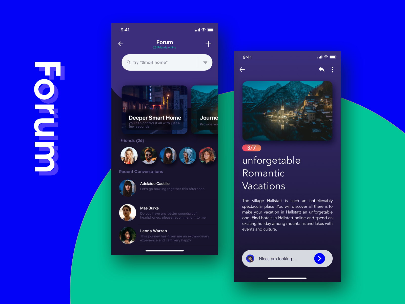 Forum App by YueXiao on Dribbble