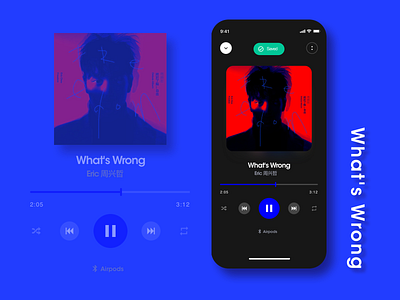 Music player interface app design ui