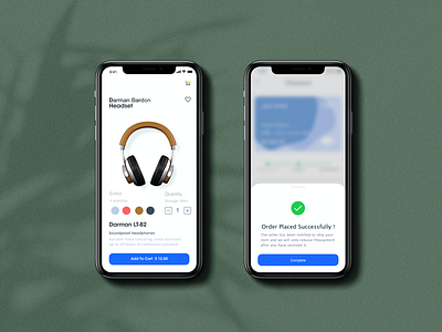 Headphone sale page app design ui