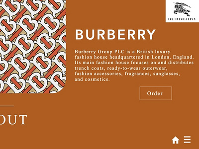 BURBERRY redesigned webpage cover