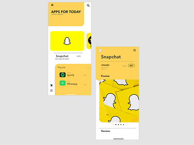 Mobile Appstore design/ Banana Concept