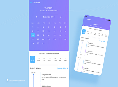 Calender Design app application calender graphic design medical schedule share ui ui design uiux