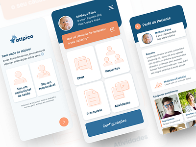 Atípico - Telas app design ui ux