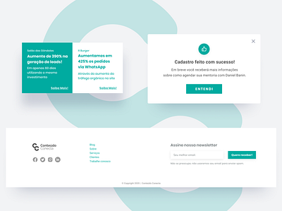 Projeto CC cards components design flat footer minimal ui ux web