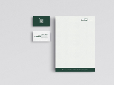 Business card and leatherhead design branding design mock up