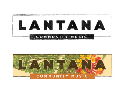 Unused Logo Option – LCM flowers lantana logo music stamp